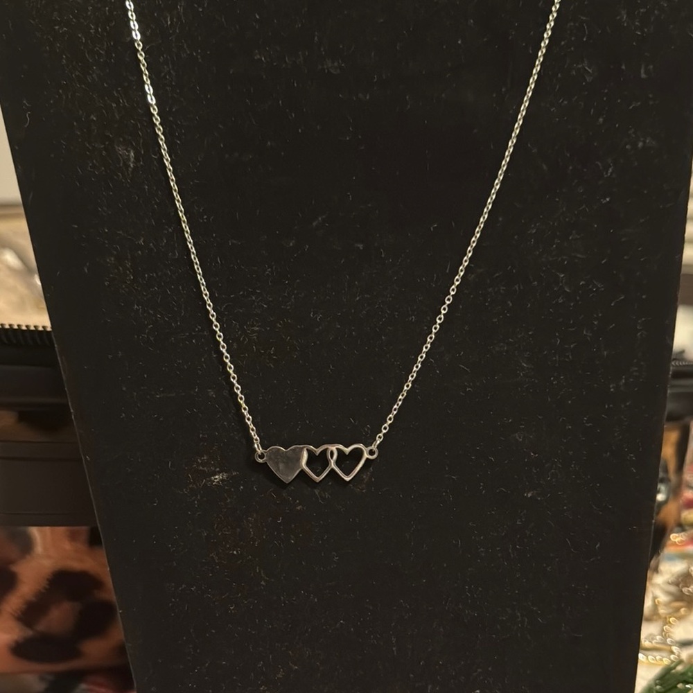 Silver Heart Necklace for Kids
